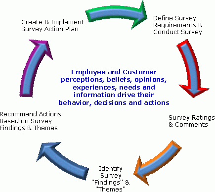 employee survey process enables continuous improvement, enhanced productivity and quality and service levels, sustaining growth and profitability