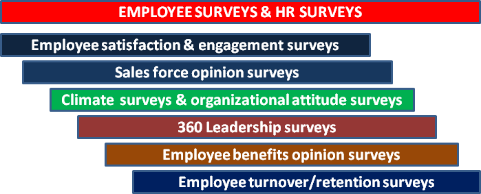 Types of employee surveys and HR surveys